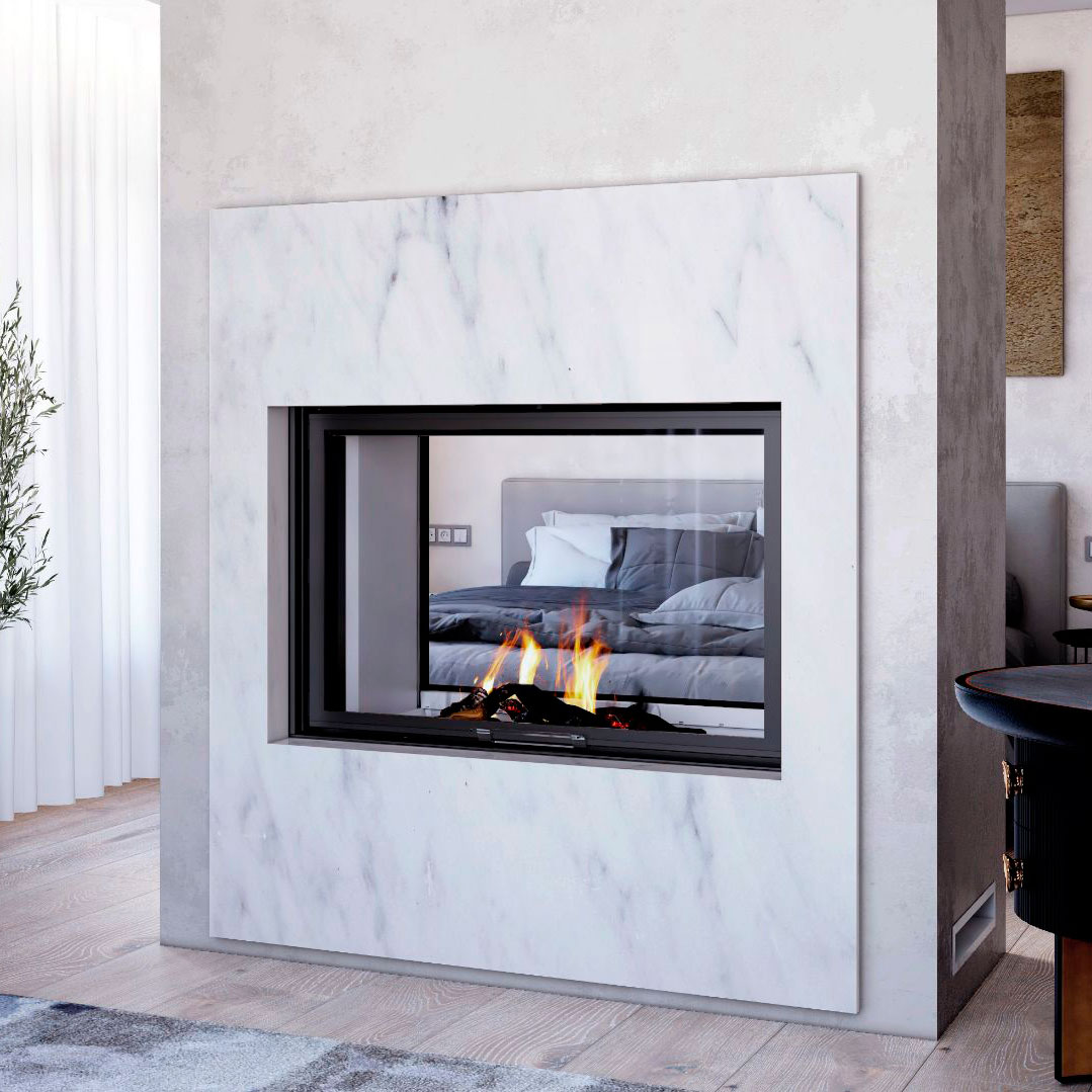 df1000w-2side Каминная топка STAV DF 1100