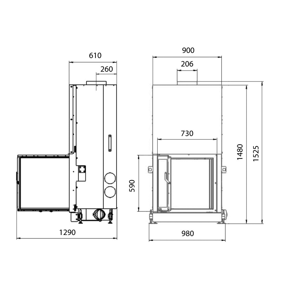 stav-750-r Каминная топка STAV F 750
